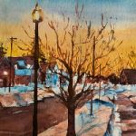 A Winter’s Tale – Landscape Painting – Berkshire Artist Kusum Shabong