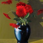 Victoria’s Black Vase with Red Gerberas – Reading Guild of Artists – Michael Norcross