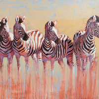 Zebras – Kwandwe Quartet – Shurlock Row Berkshire Artist Catherine Ingleby