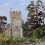 Greys Court, Old Tower – Oil Painting by Sky Arts Landscape Artist of the Year 2020 Shelagh Casebourne