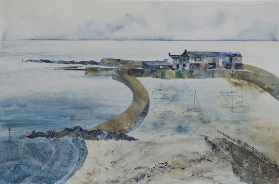 Lyme Cobb, Dorset - Coastal Artist - Reading Guild of Artists member Linda Saul ARWS