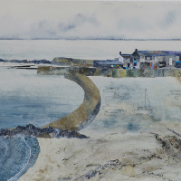 Lyme Cobb, Dorset – Coastal Artist – Reading Guild of Artists member Linda Saul ARWS