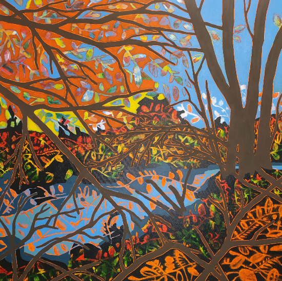 River Pang - Limited Edition Acrylic Painting - Giclee Prints Available - Berkshire Artist Simon Pink