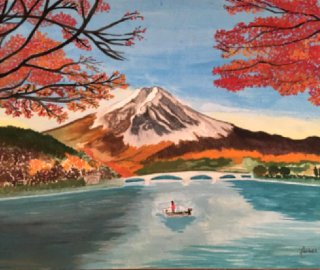 Mount Fuji Japan - Landscape Art by Rachel Goffredo