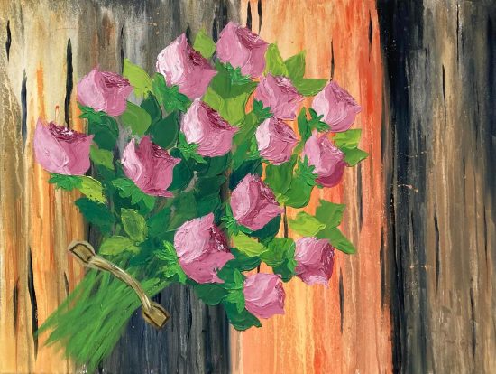 Rose Bouquet -Floral Painting by Berkshire Artist Rachel Goffredo