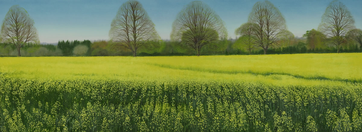 Art - Spring Landscape Painting by Caversham Reading Berkshire Artist Michael Norcross