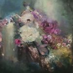 Hydrangea_Bomb – Floral Oil Painting by Newbury Berkshire Artist Ruma Husain